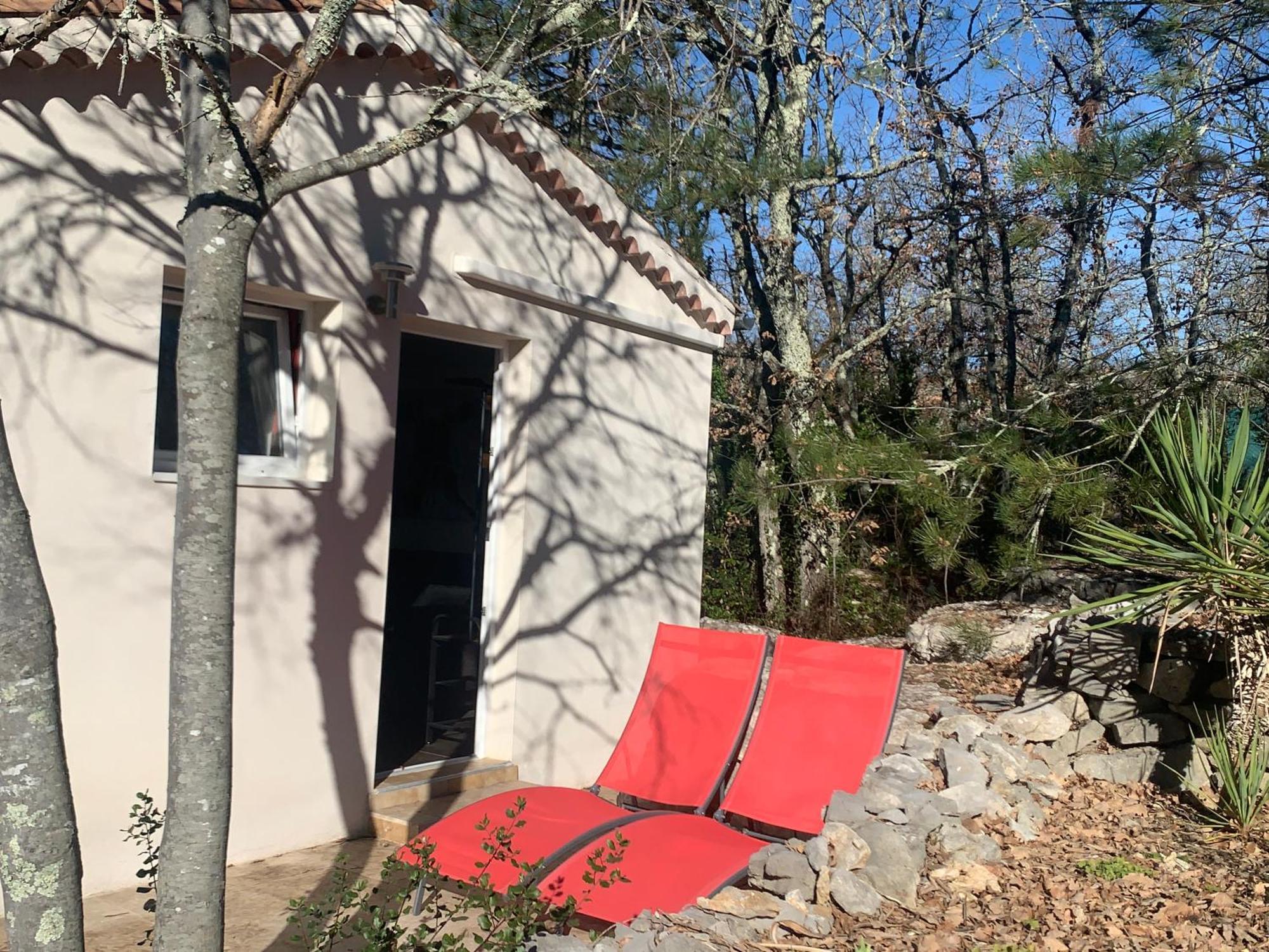 Le Mazet, Studio Avec Terrasse Et Acces Piscine Saint Alban Auriolles Buitenkant foto